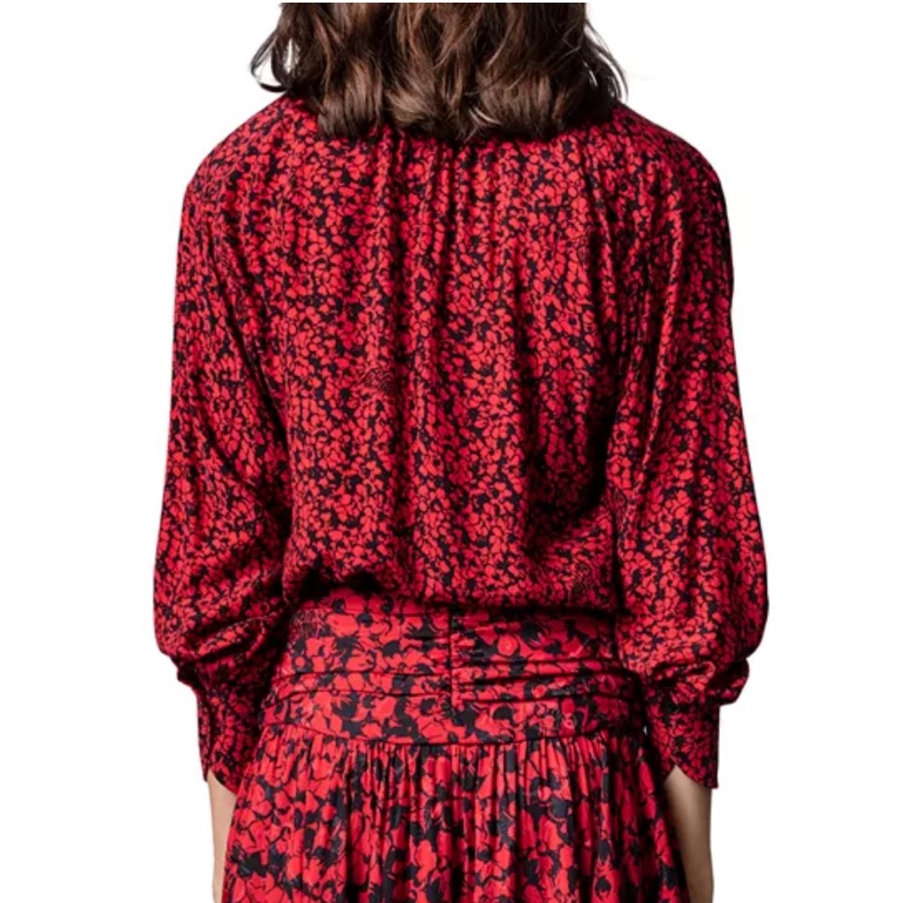 Zadig & Voltaire Tristan Floral Blouse, Size L - Picture 2 of 11